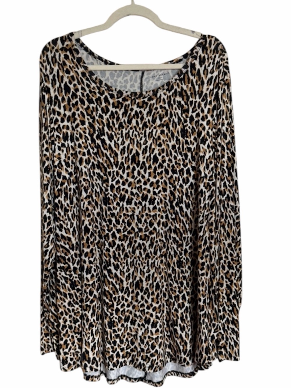 Lane Bryant Leopard-Print Long Sleeve Top - Brown & Black